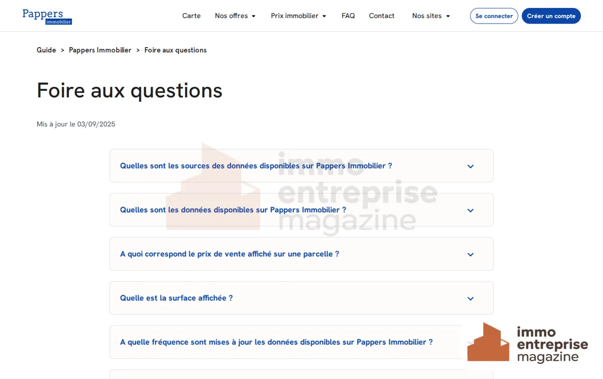 Capture : Foire aux questions - Pappers